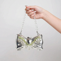 Hard-Shell Bow Silhouette Evening Clutch Bag - Lumiknot