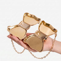 Hard-Shell Bow Silhouette Evening Clutch Bag - Lumiknot