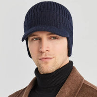 Men's knitted hat with ear flaps - Kian