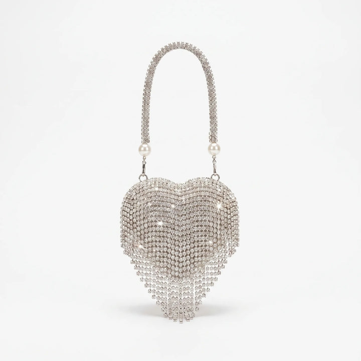 Heart-Shaped Evening Clutch Bag - Amavina