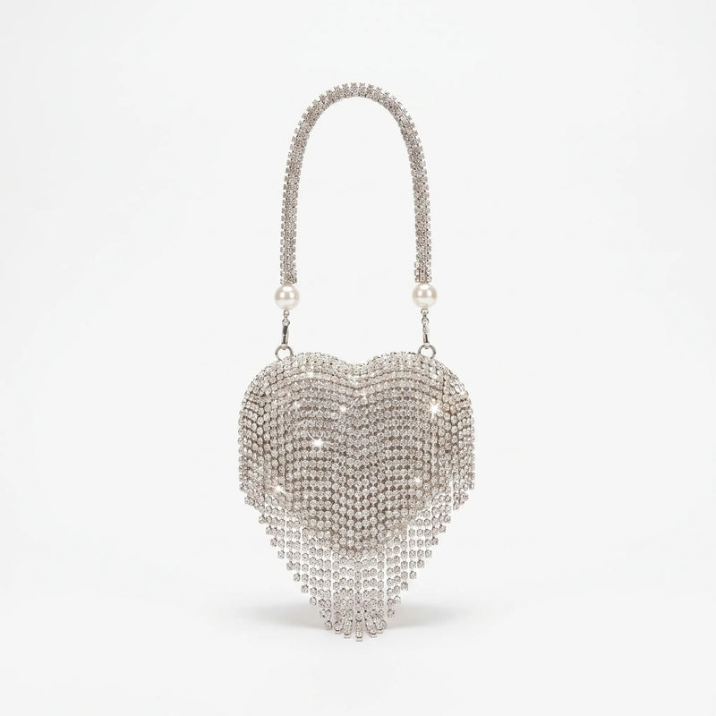 Heart-Shaped Evening Clutch Bag - Amavina