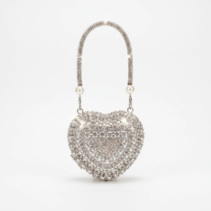 Heart-Shaped Evening Clutch Bag - Amavina
