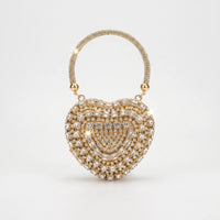 Heart-Shaped Evening Clutch Bag - Amavina