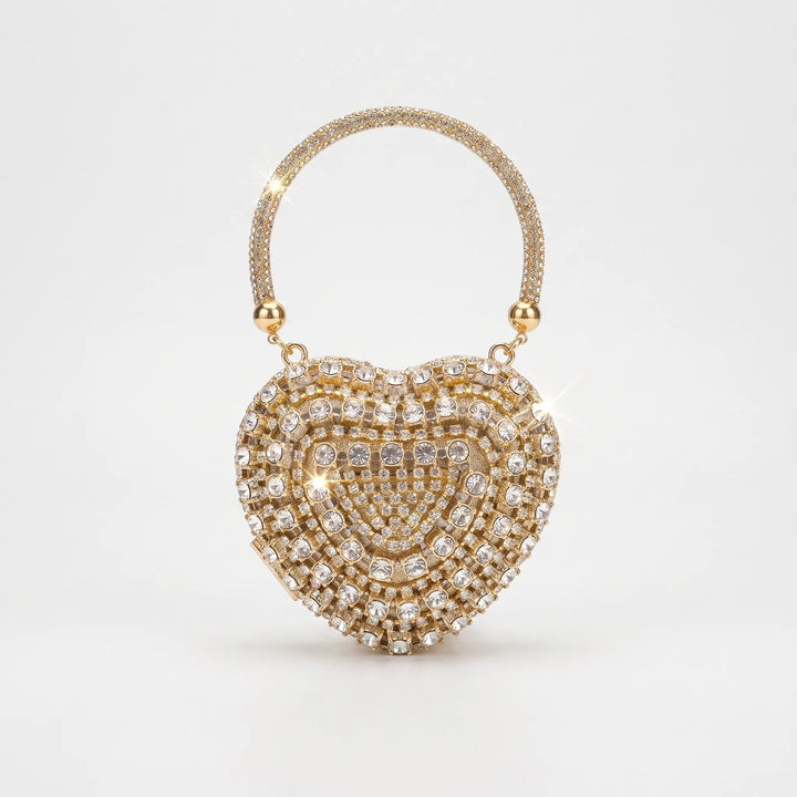 Heart-Shaped Evening Clutch Bag - Amavina