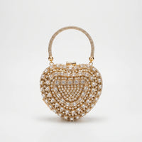 Heart-Shaped Evening Clutch Bag - Amavina