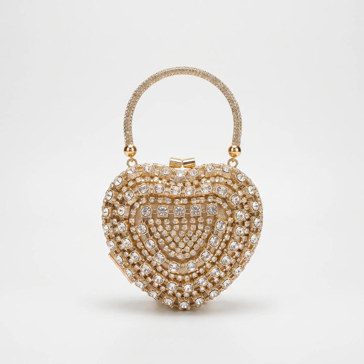 Heart-Shaped Evening Clutch Bag - Amavina
