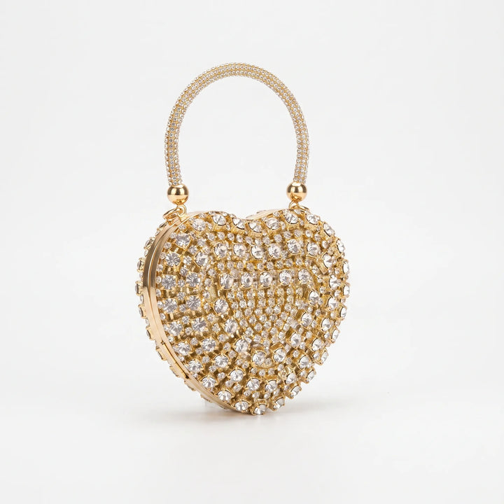 Heart-Shaped Evening Clutch Bag - Amavina