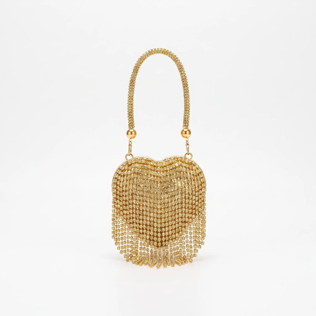 Heart-Shaped Evening Clutch Bag - Amavina