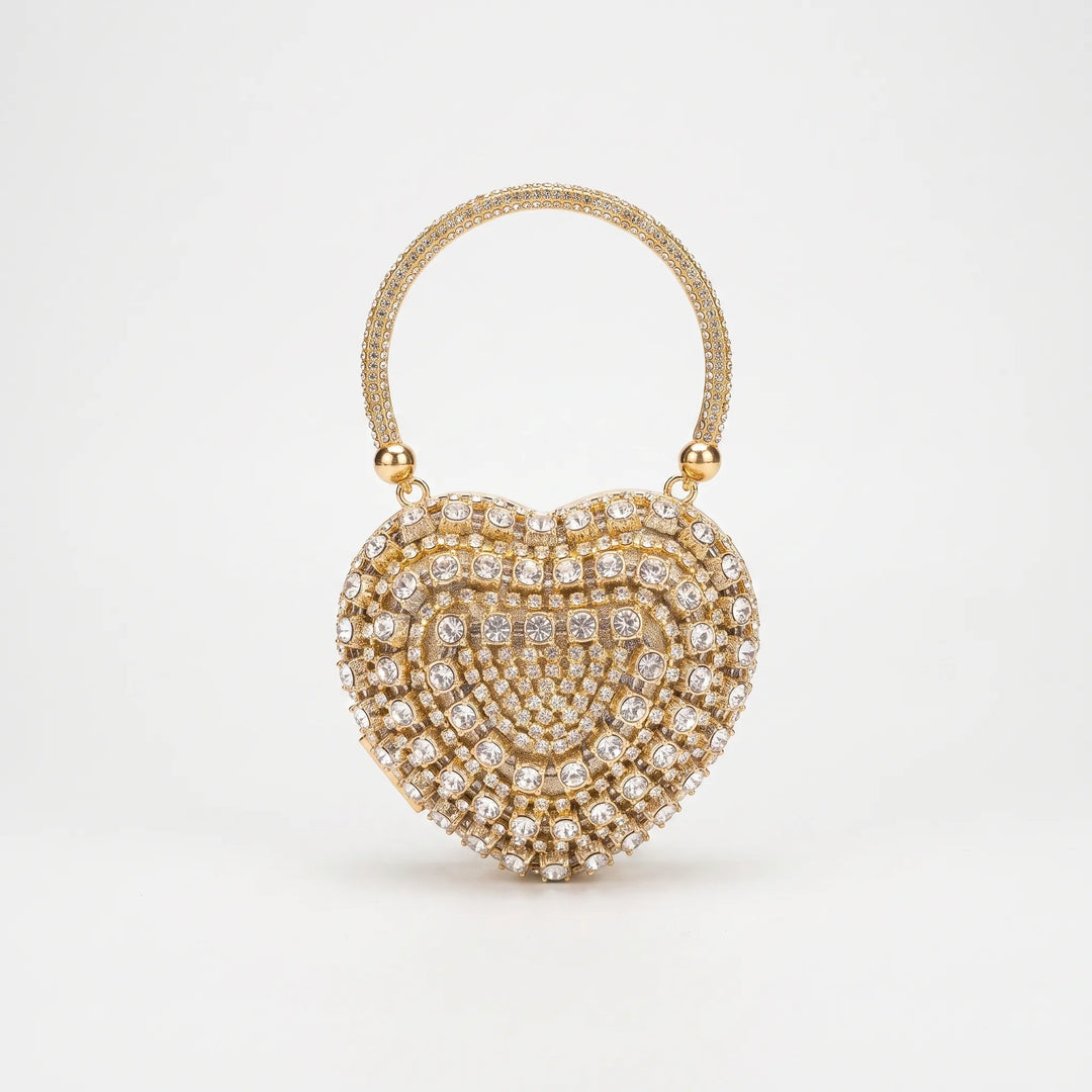 Heart-Shaped Evening Clutch Bag - Amavina