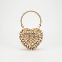 Heart-Shaped Evening Clutch Bag - Amavina
