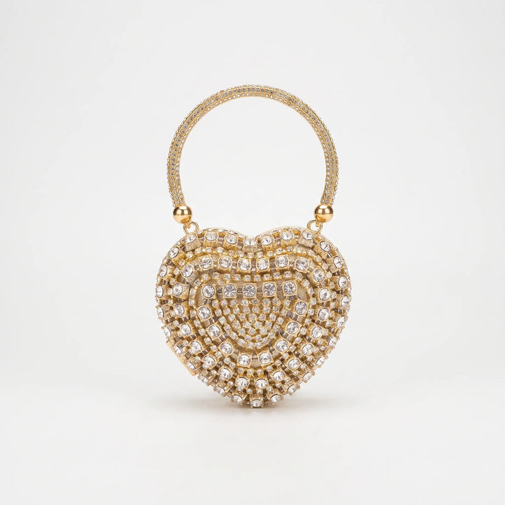 Heart-Shaped Evening Clutch Bag - Amavina