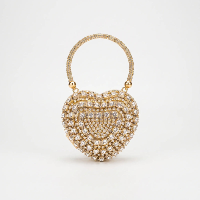 Heart-Shaped Evening Clutch Bag - Amavina