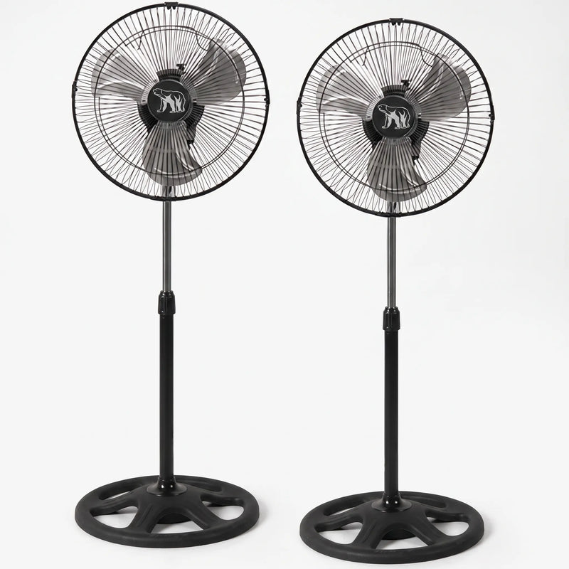 Height-Adjustable Three-Speed Pedestal Fan Set - Breesia