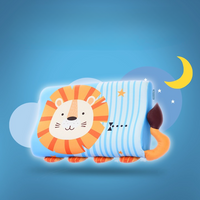Children's neck pillow with ergonomic support – available in animal designs