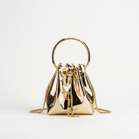 High-Shine Evening Bucket Bag - Gleamia