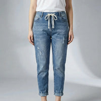 High-Waist Baggy Denim Harem Pants - Pam