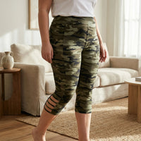 High-Waist Camo Capri Leggings - Tami