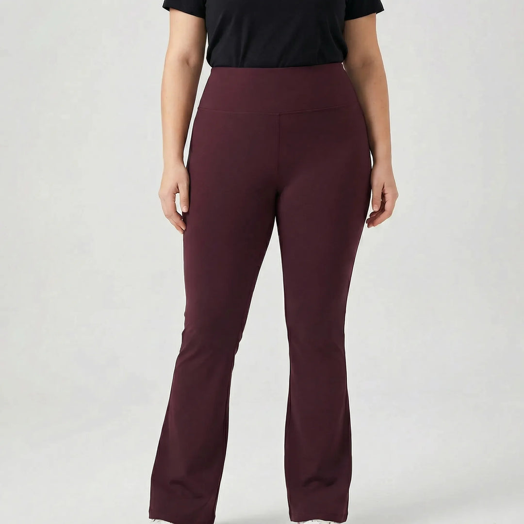 High-Waisted Flare Bootleg Plus Size Leggings - Joann