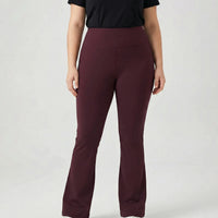 High-Waisted Flare Bootleg Plus Size Leggings - Joann