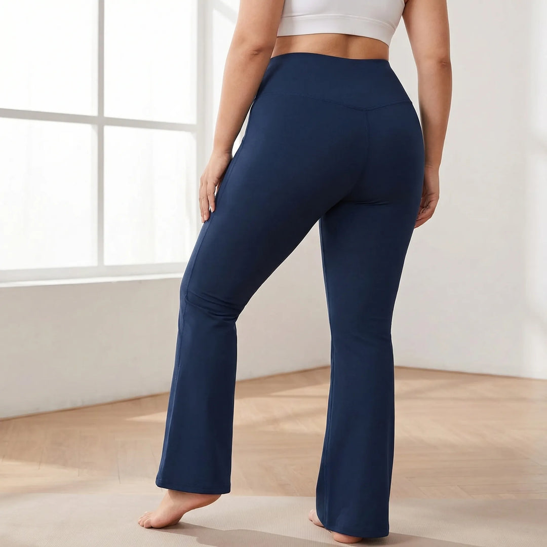 High-Waisted Flare Bootleg Plus Size Leggings - Joann