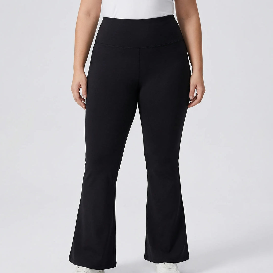 High-Waisted Flare Bootleg Plus Size Leggings - Joann