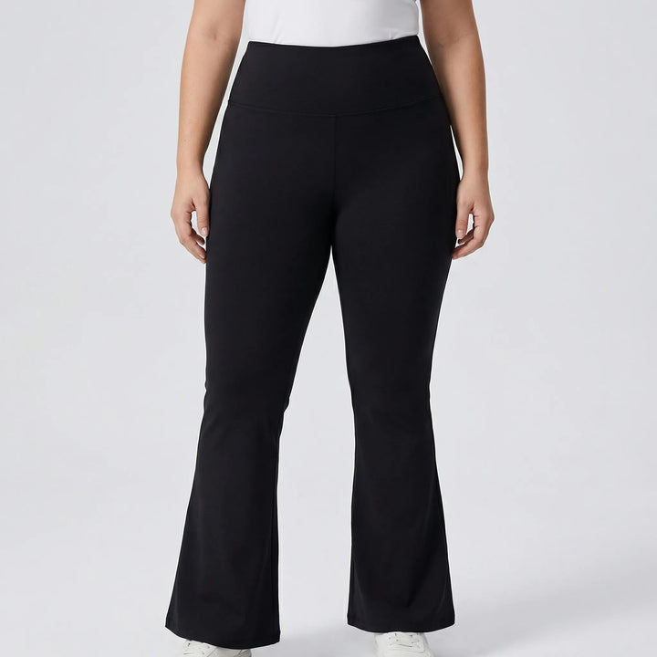 High-Waisted Flare Bootleg Plus Size Leggings - Joann