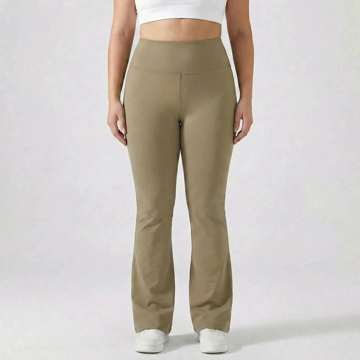High-Waisted Flare Bootleg Plus Size Leggings - Joann