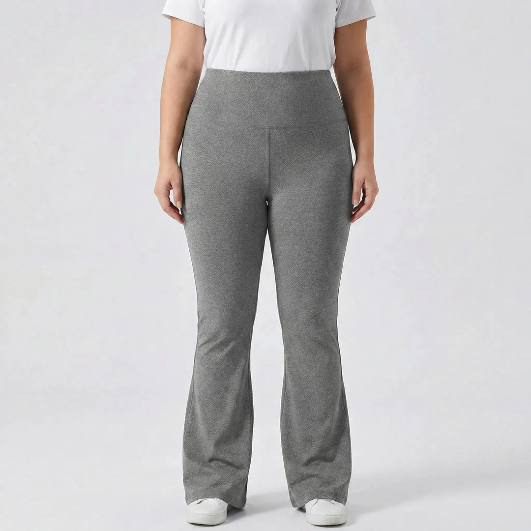 High-Waisted Flare Bootleg Plus Size Leggings - Joann