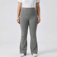 High-Waisted Flare Bootleg Plus Size Leggings - Joann