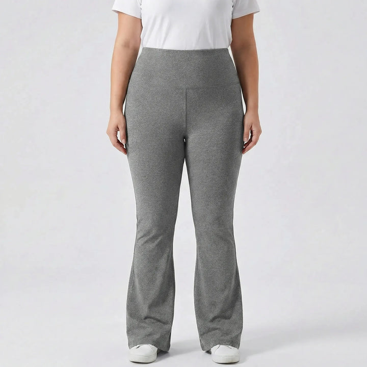 High-Waisted Flare Bootleg Plus Size Leggings - Joann