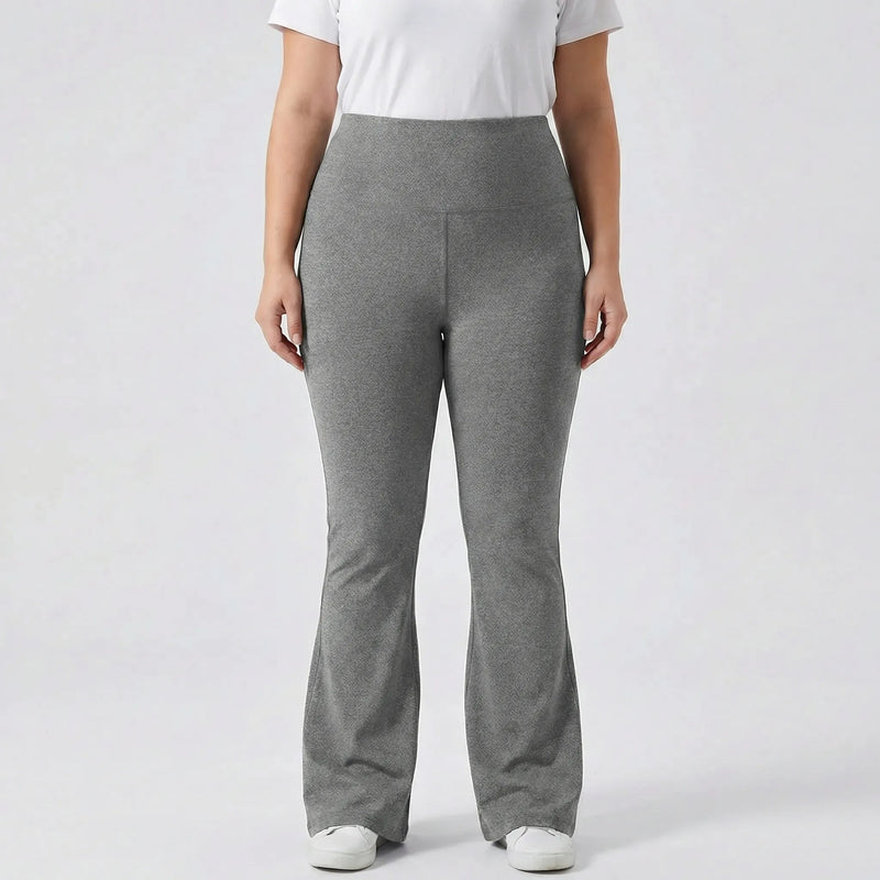High-Waisted Flare Bootleg Plus Size Leggings - Joann