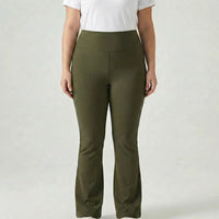 High-Waisted Flare Bootleg Plus Size Leggings - Joann