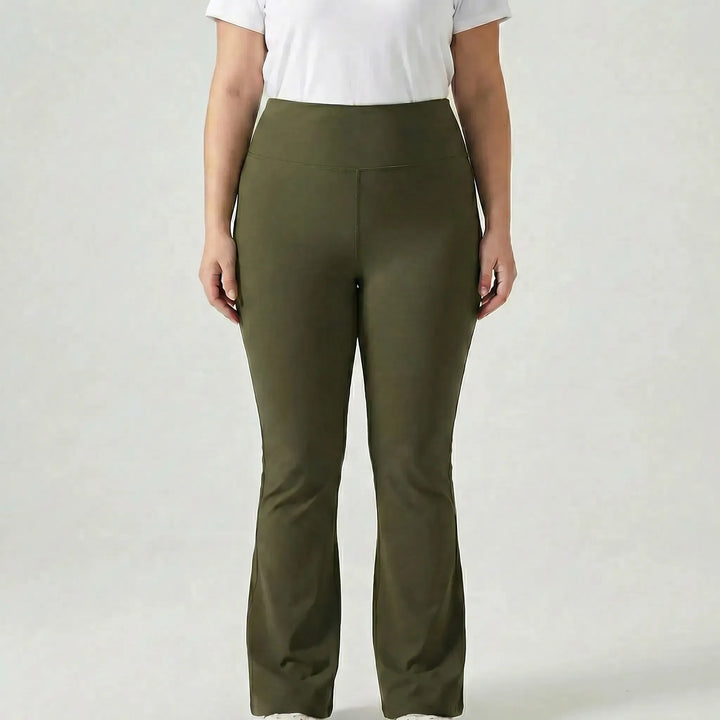 High-Waisted Flare Bootleg Plus Size Leggings - Joann