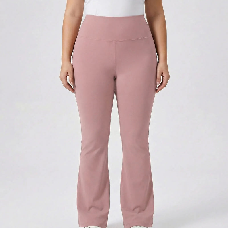High-Waisted Flare Bootleg Plus Size Leggings - Joann