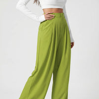 High-Waisted Wide-Leg Trousers - Flowtide