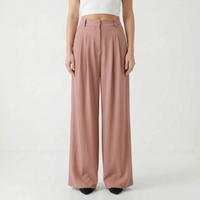 High-Waisted Wide-Leg Trousers - Flowtide
