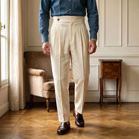 Hochgeschnittene Bundfaltenhose -  Francis