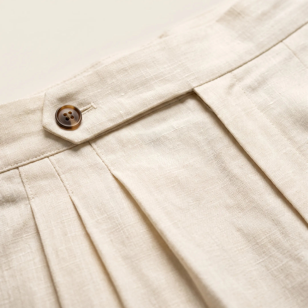 Hochgeschnittene Bundfaltenhose -  Francis