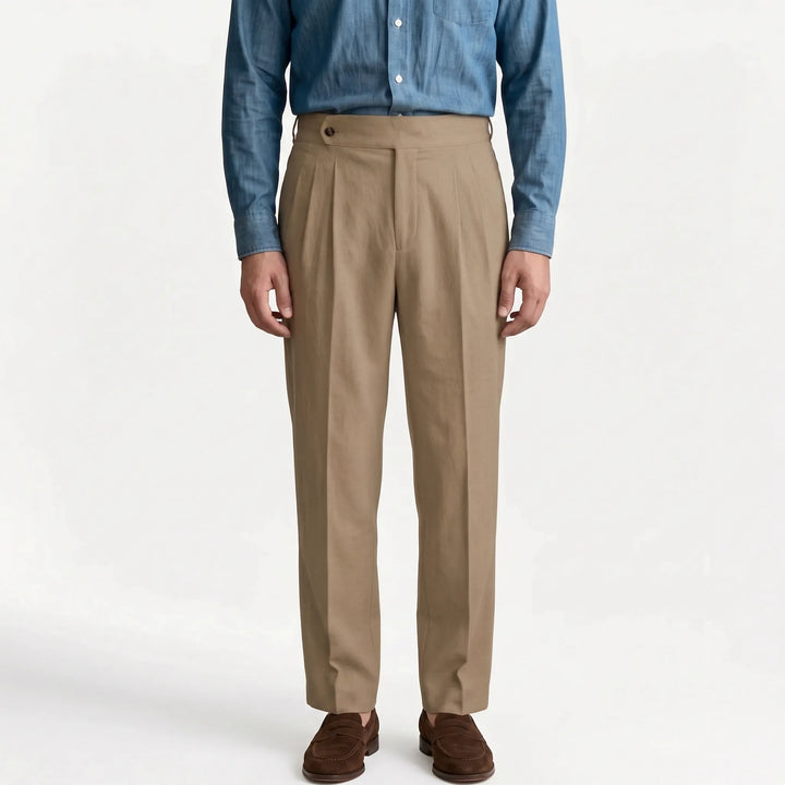 Hochgeschnittene Bundfaltenhose -  Francis
