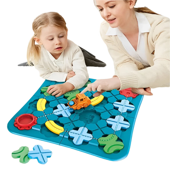 Magnetic educational game to foster logical thinking and creativity in children.