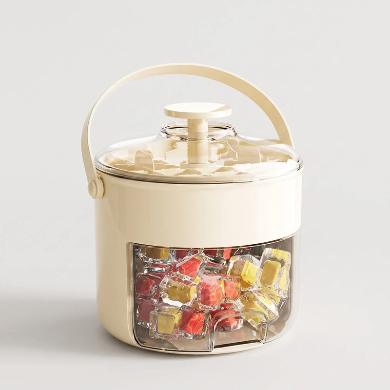 Ice Cube Tray With Integrated Storage Bin - Kaltix