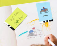 Drawing robot with learn-to-draw cards – creative drawing for children