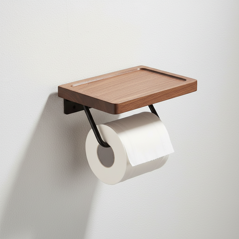 Industrieller Metallpapierhalter - WoodlyKeep