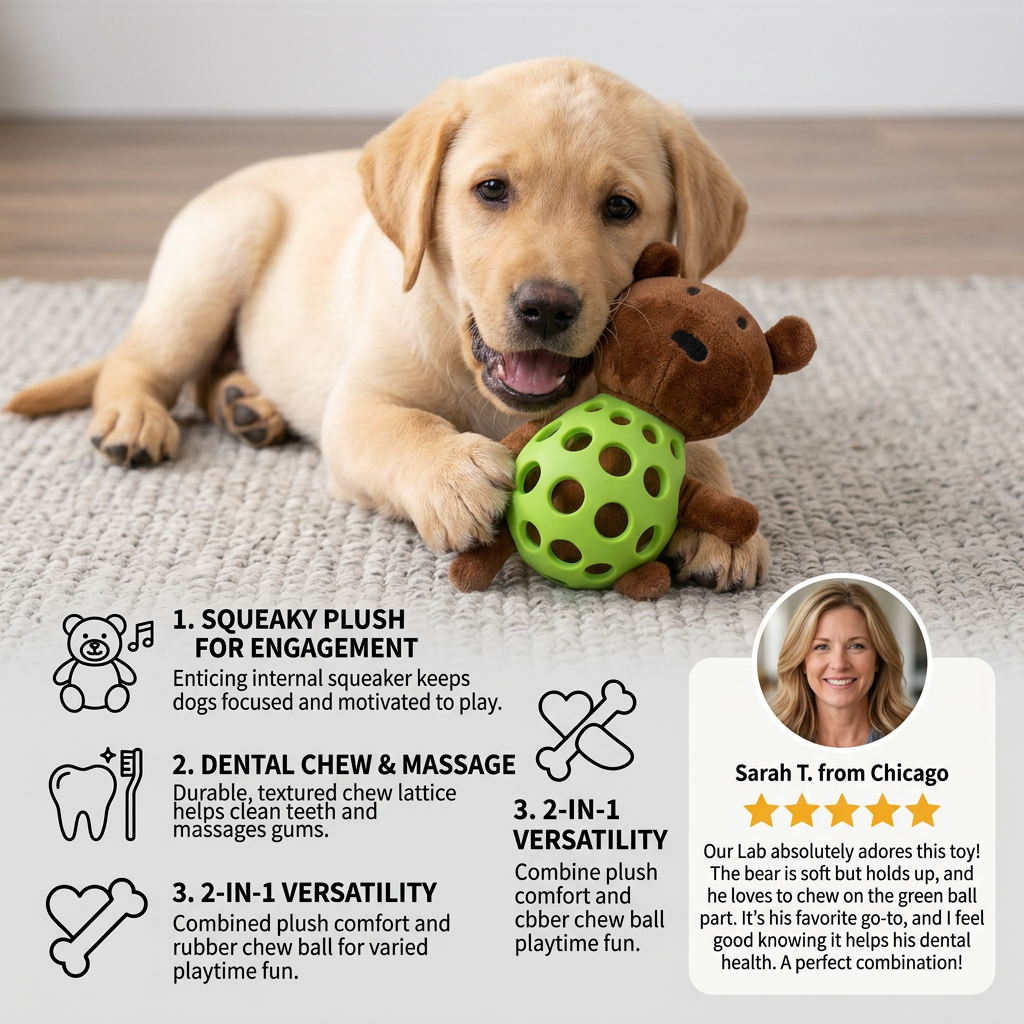 Interactive Dog Toy - SqueakBear