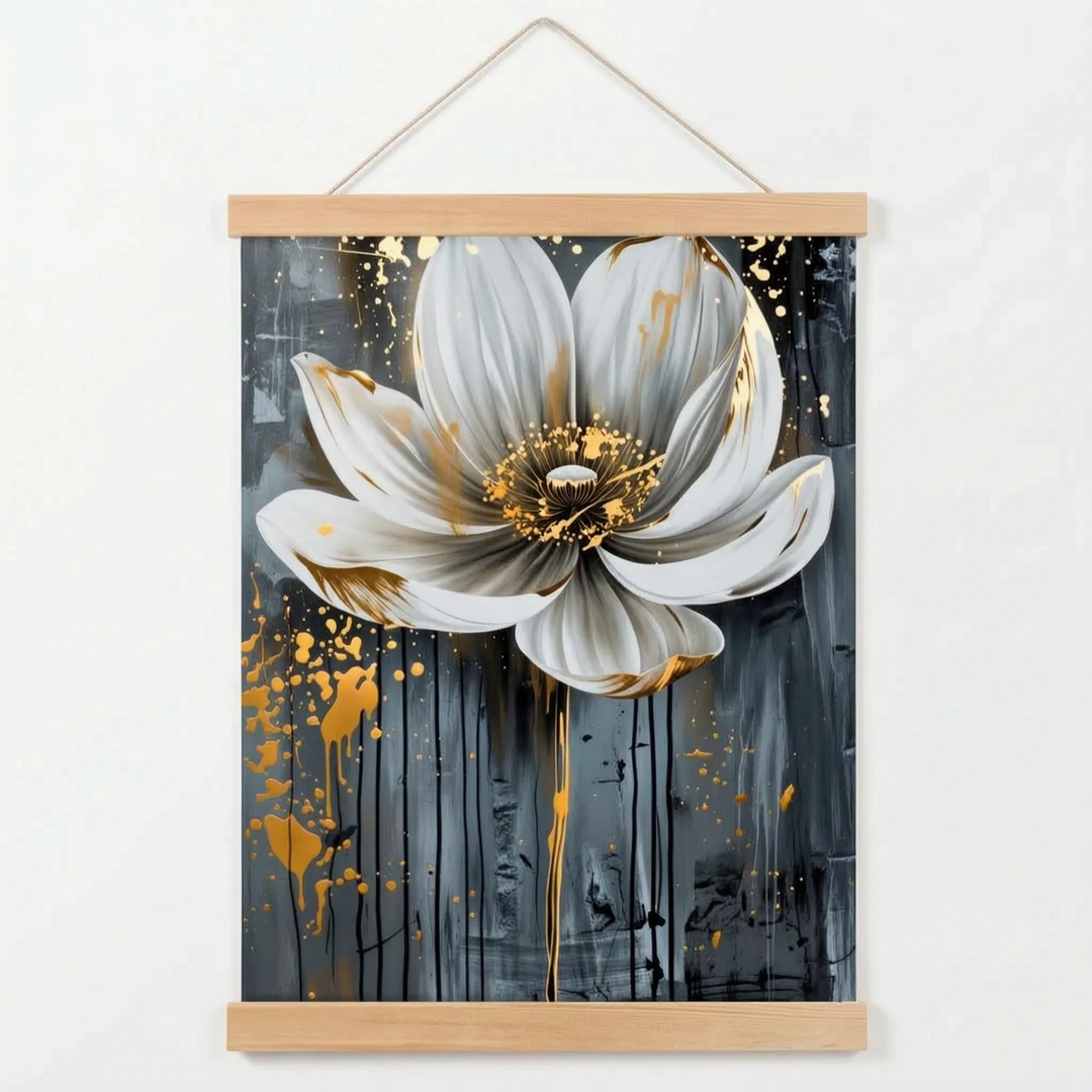 Japanese-Inspired Decorative Floral Hanging Scroll - Zenmura