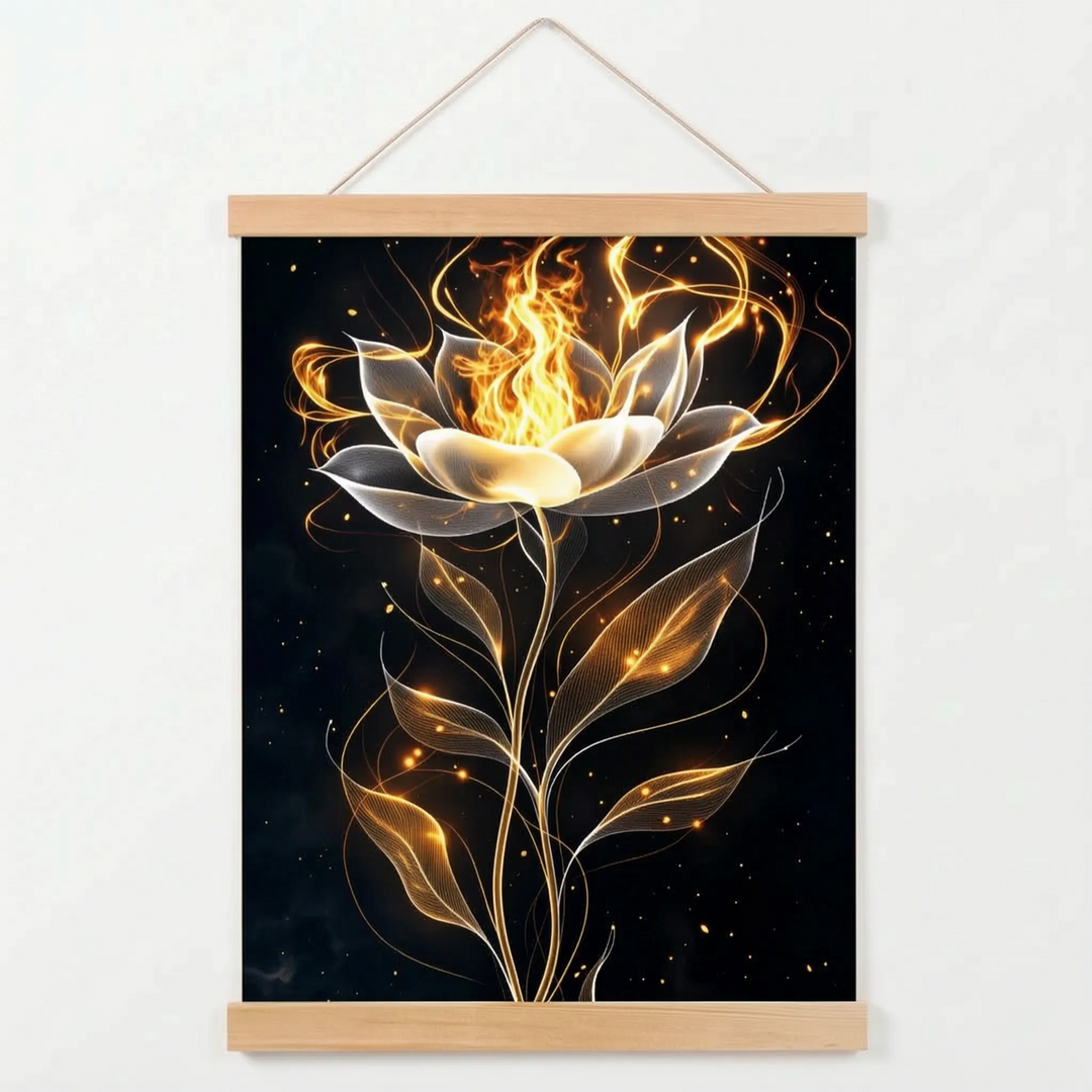 Japanese-Inspired Decorative Floral Hanging Scroll - Zenmura