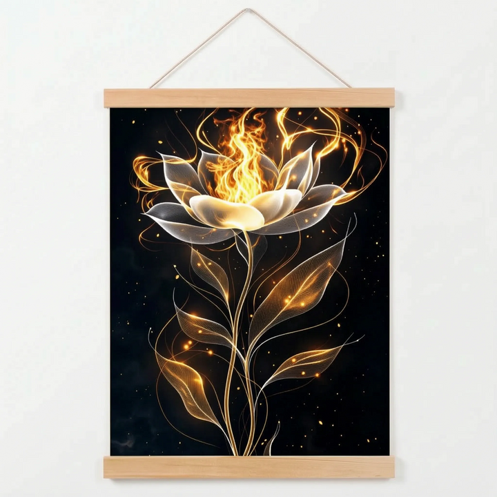 Japanese-Inspired Decorative Floral Hanging Scroll - Zenmura