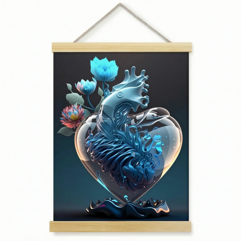 Japanese-Inspired Decorative Floral Hanging Scroll - Zenmura