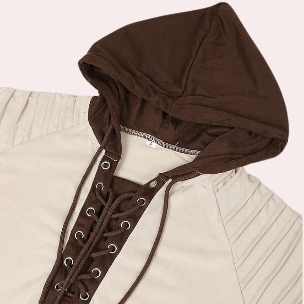 Men's Sweatshirt with Laces and Hood – Eliano