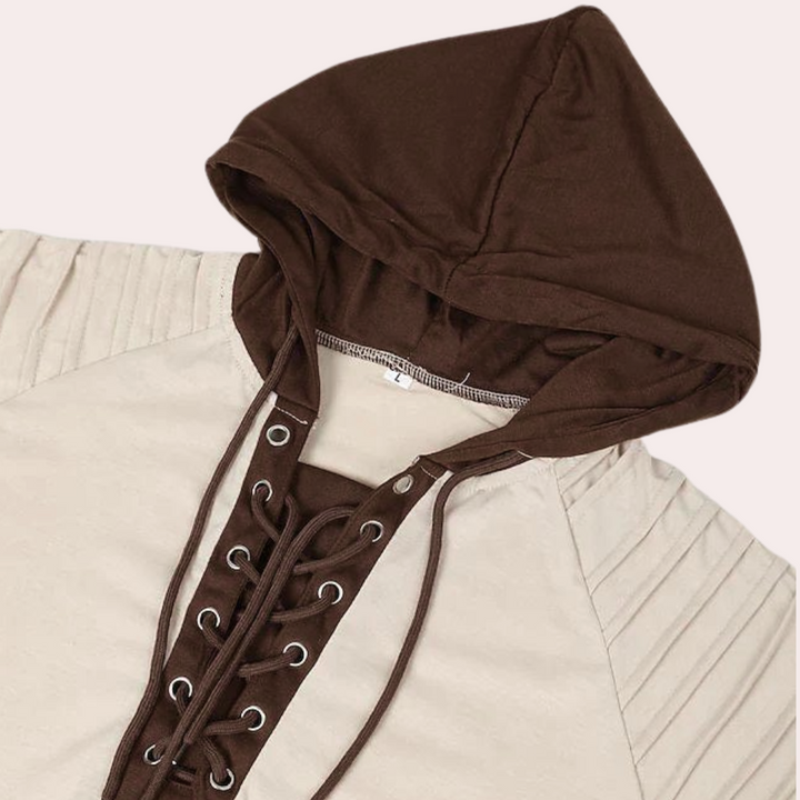 Men's Sweatshirt with Laces and Hood – Eliano